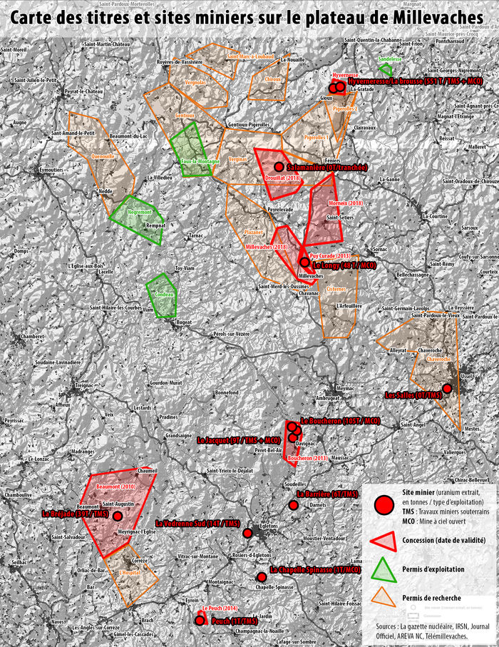 carte sites miniers 2010