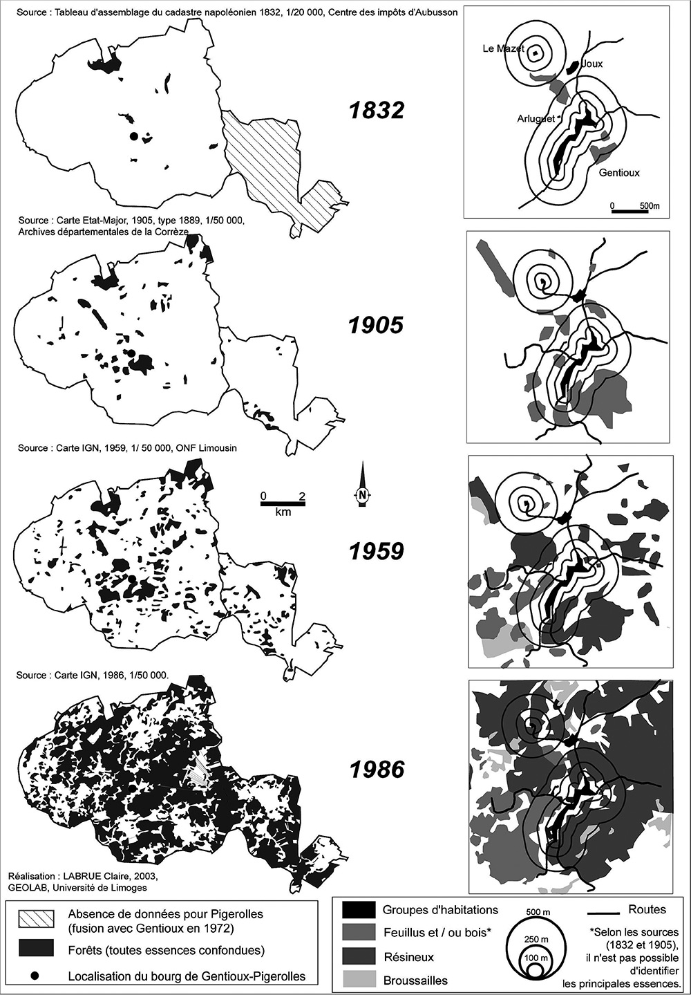 evolution boisement gentioux pigerolles