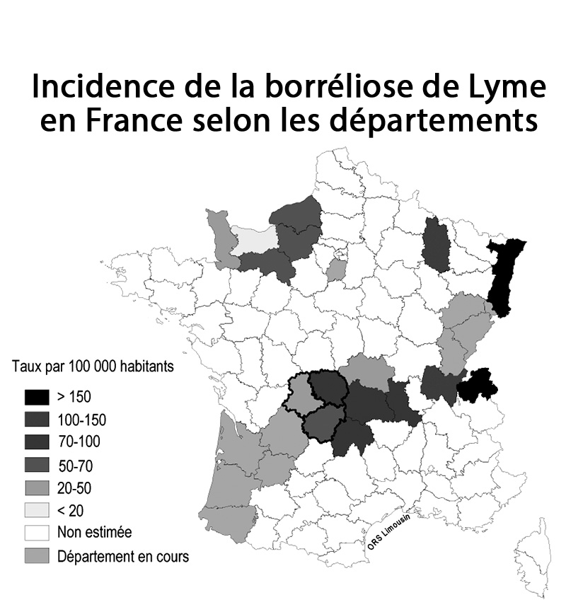 incidence lyme 2001 09 Fr dept