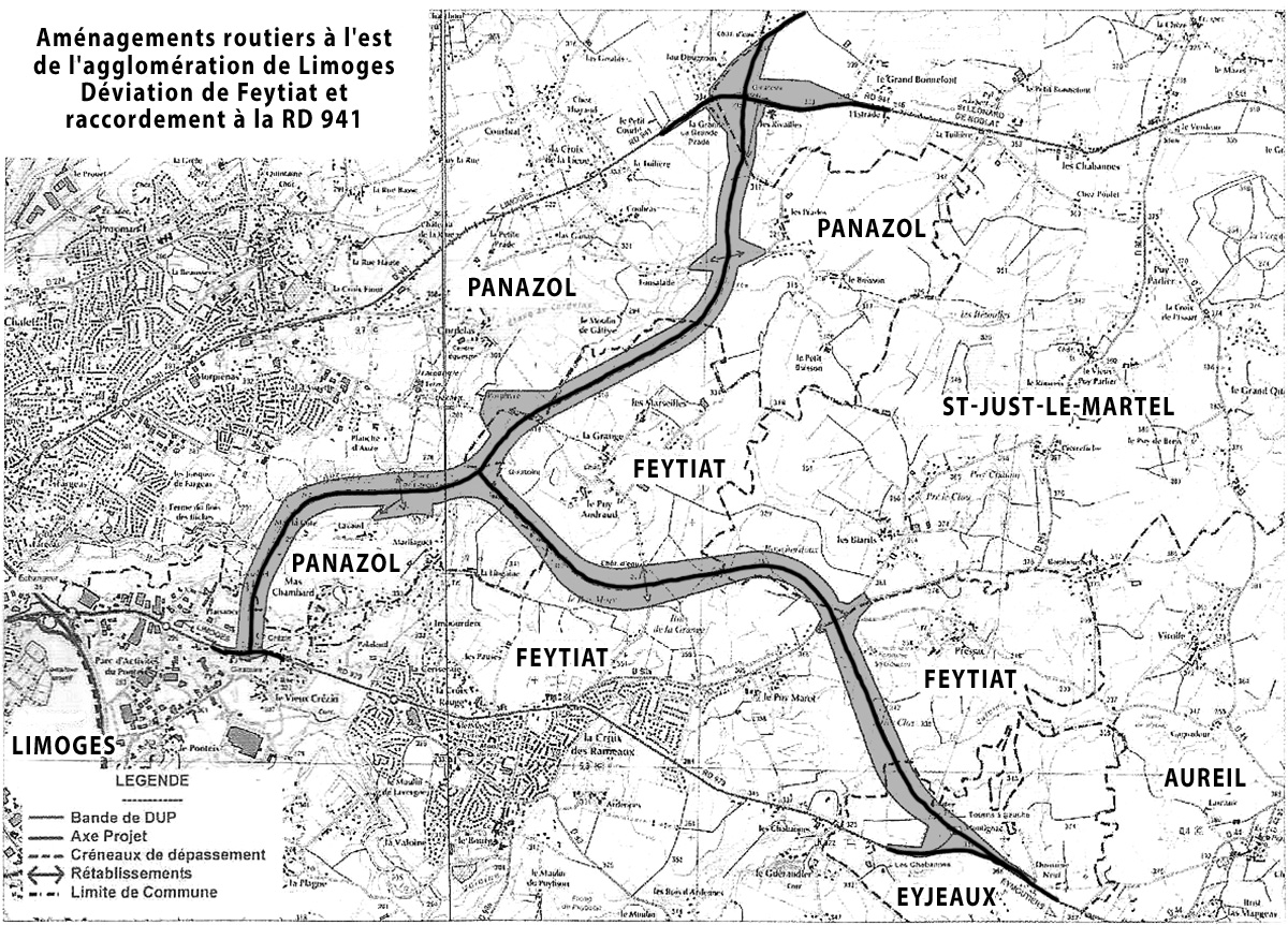 amenagement routier limoges feytiat