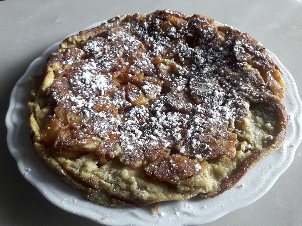 Gateau a la poele aux pommes poires ou autres fruits