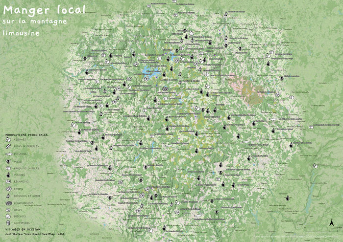 carte manger local montagne limousine