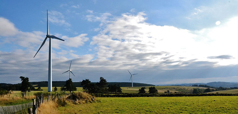 Les eoliennes de Peyrelevade Gentioux