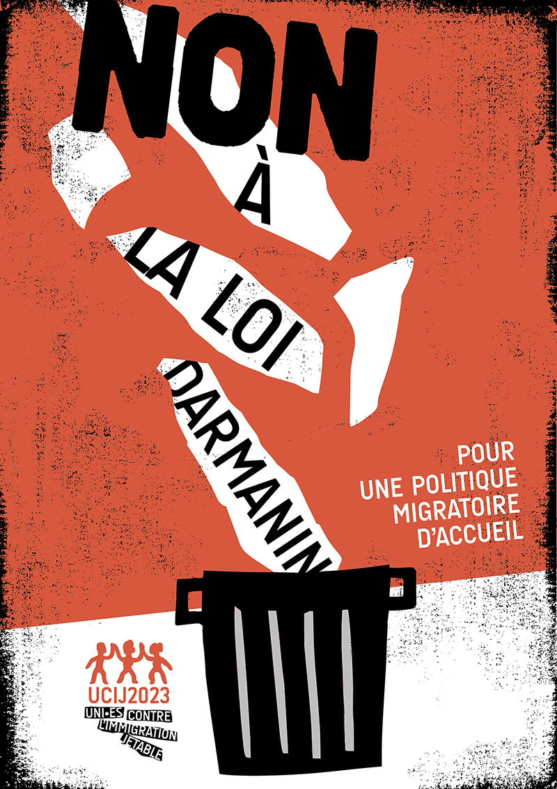 affiche UCIJ poubelle